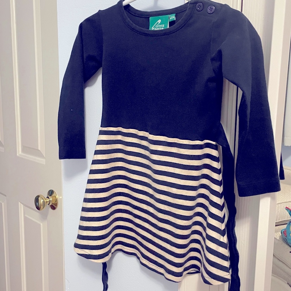 Little green radicals sailor dress / 100% organic